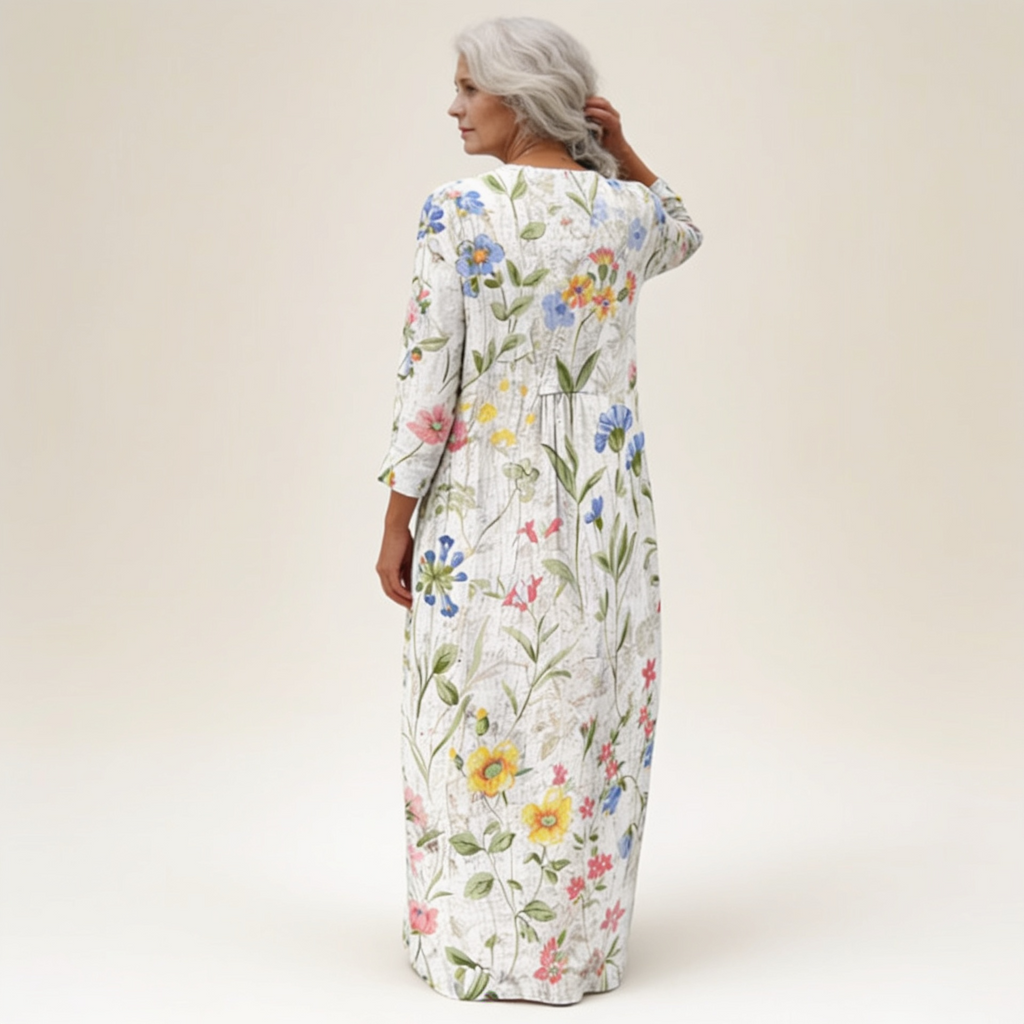 Eva - Vestido de Verano Estampado que Favorece