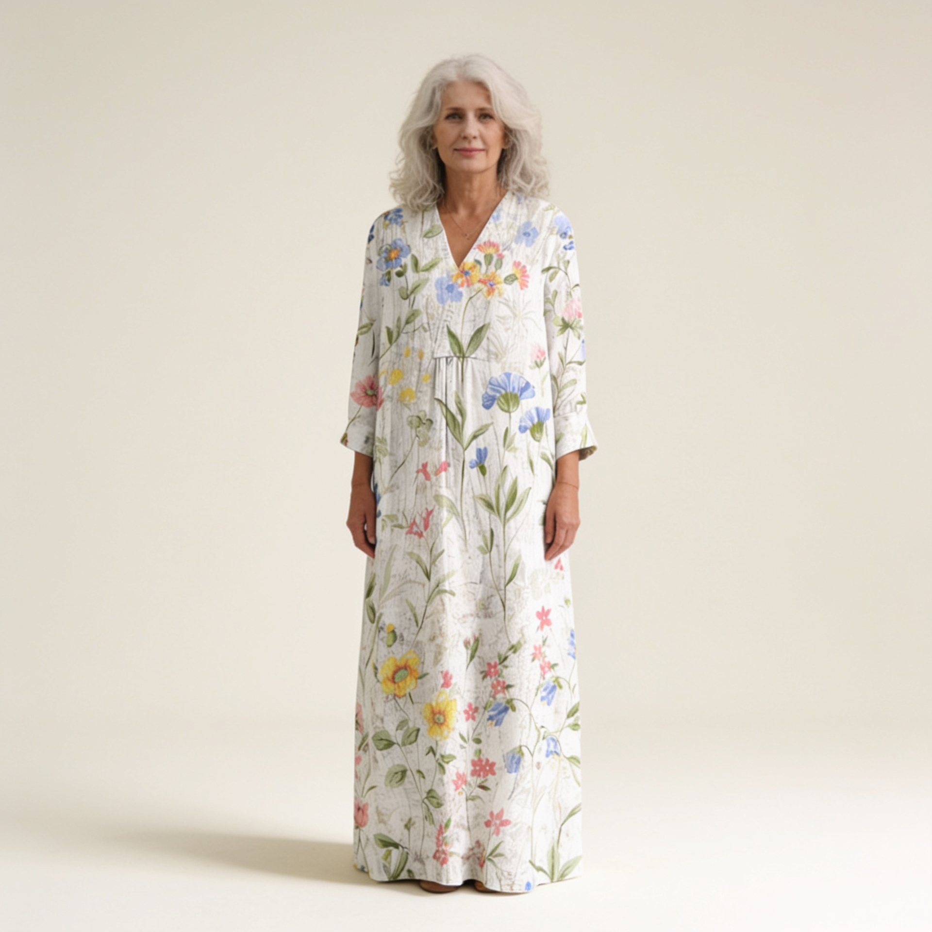 Eva - Vestido de Verano Estampado que Favorece
