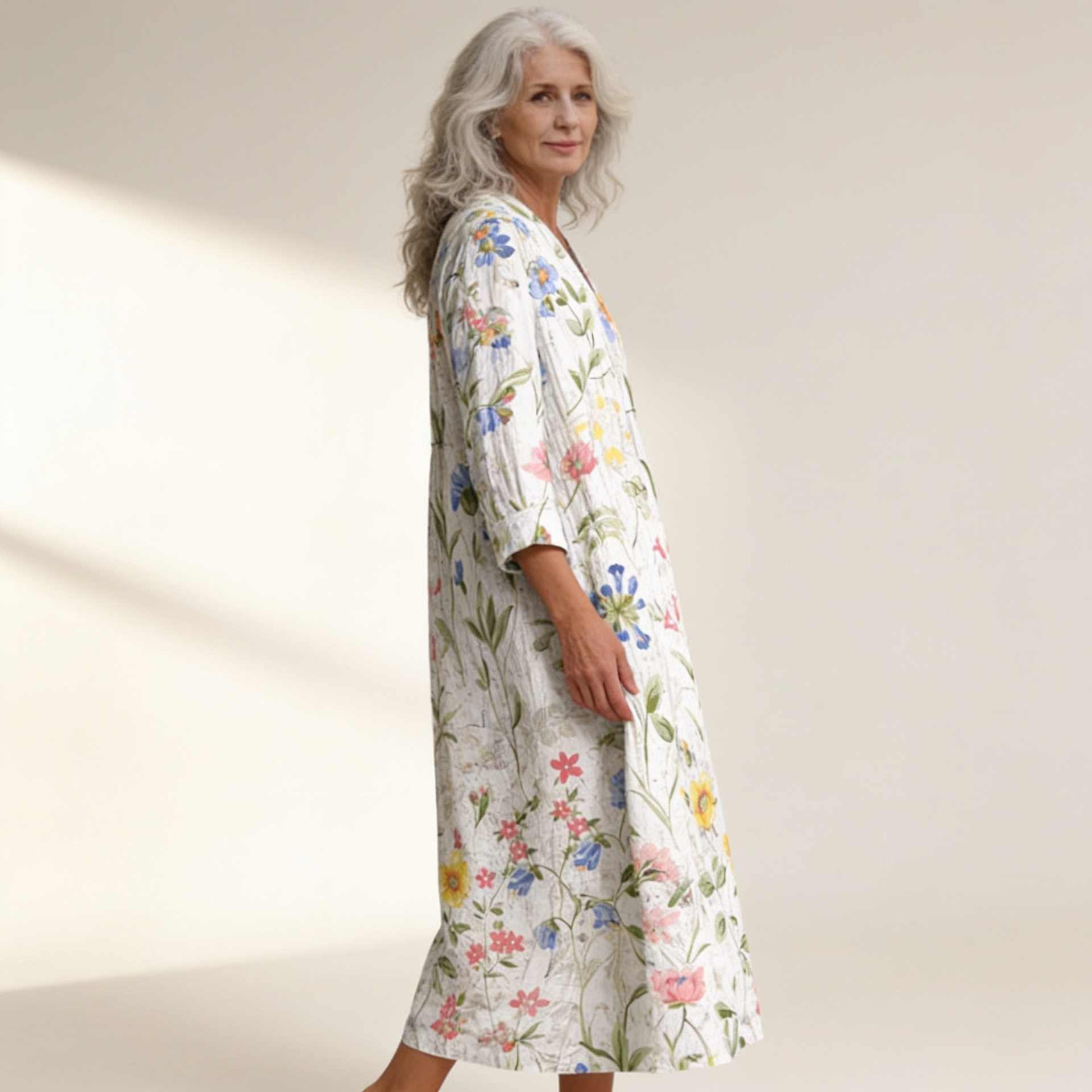 Eva - Vestido de Verano Estampado que Favorece