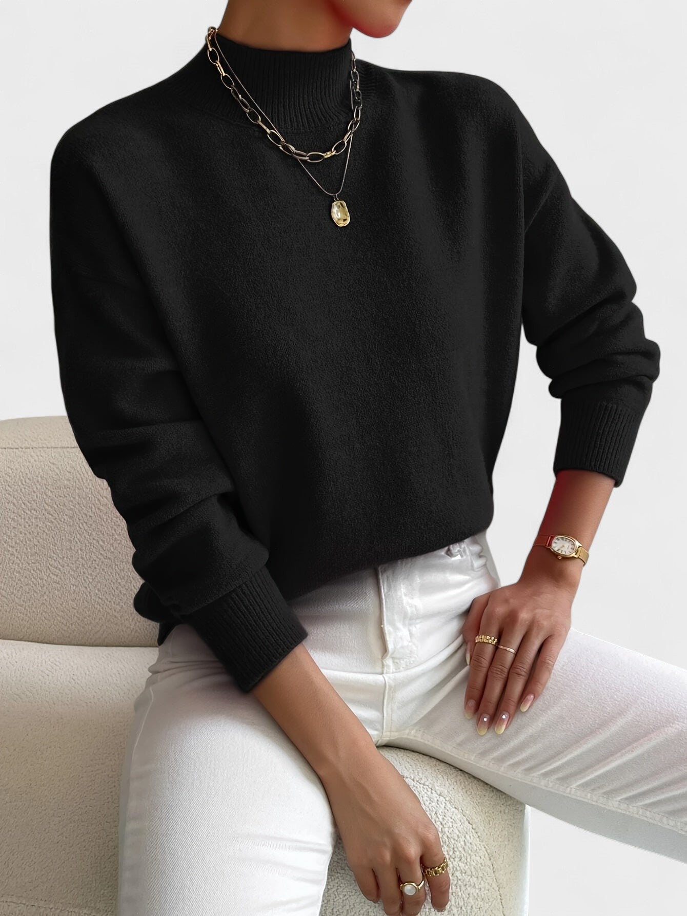 Petra™ | Jersey elegante de cuello alto