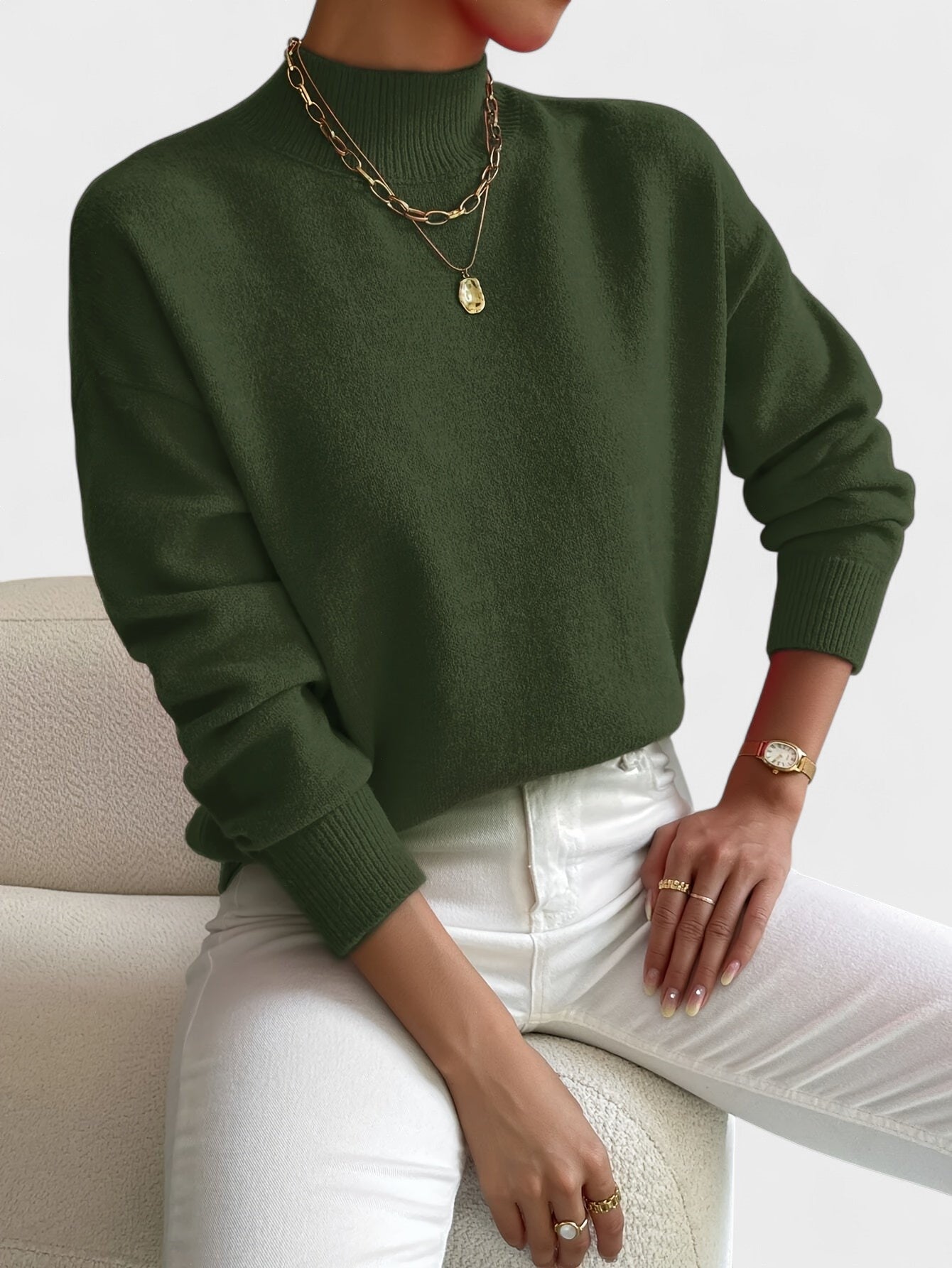 Petra™ | Jersey elegante de cuello alto