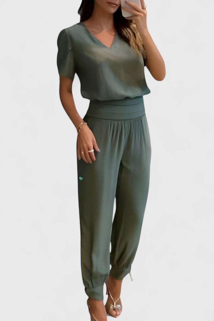 Cassandra Conjunto de Blusa y Pantalones