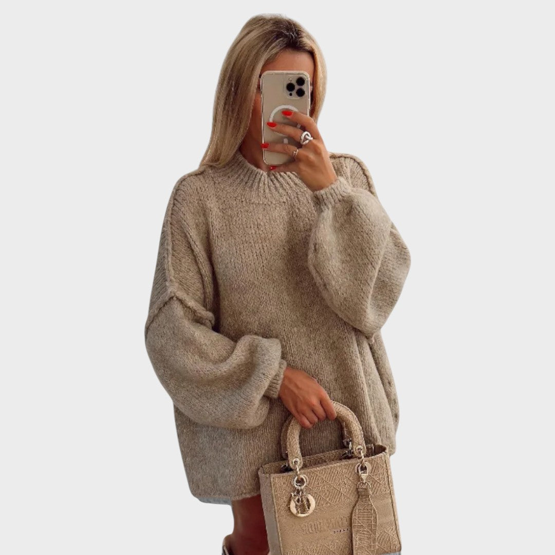 Carly™ | Suéter de Punto Oversized con Mangas Globo