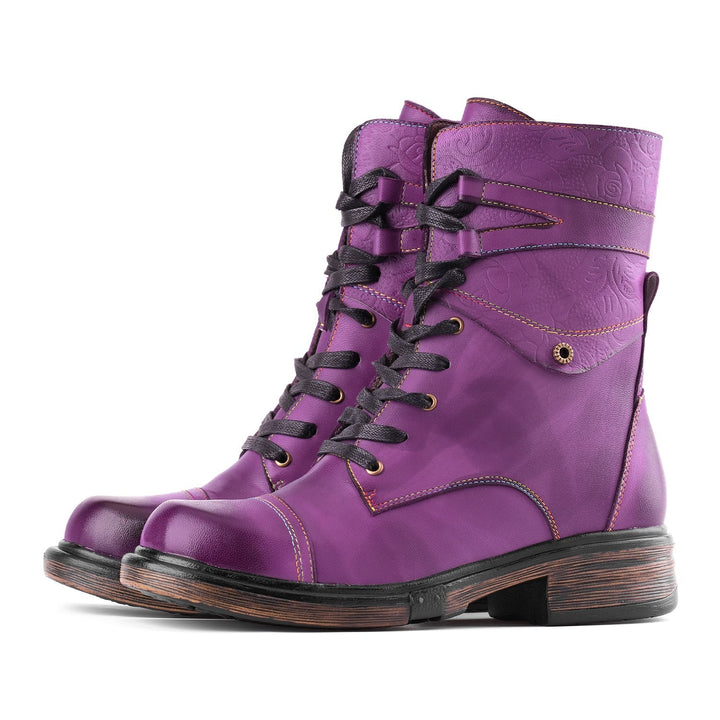 Jara — Botines con Cremallera y Cordones