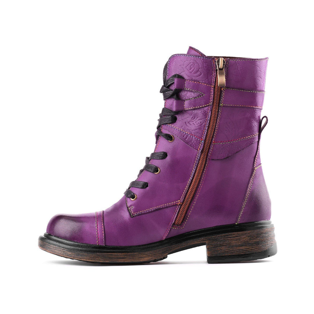 Jara — Botines con Cremallera y Cordones