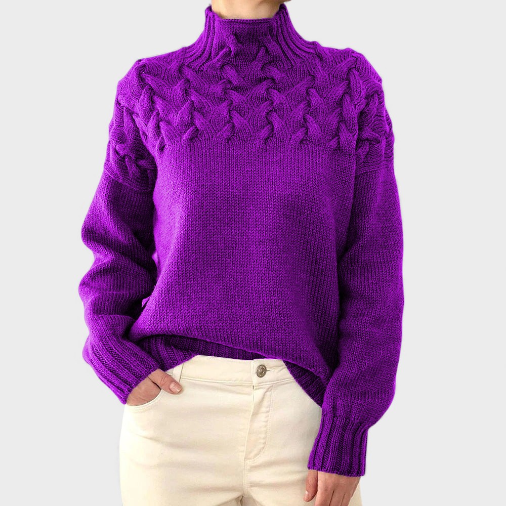 Nora™ | Suéter de punto cálido con cuello alto
