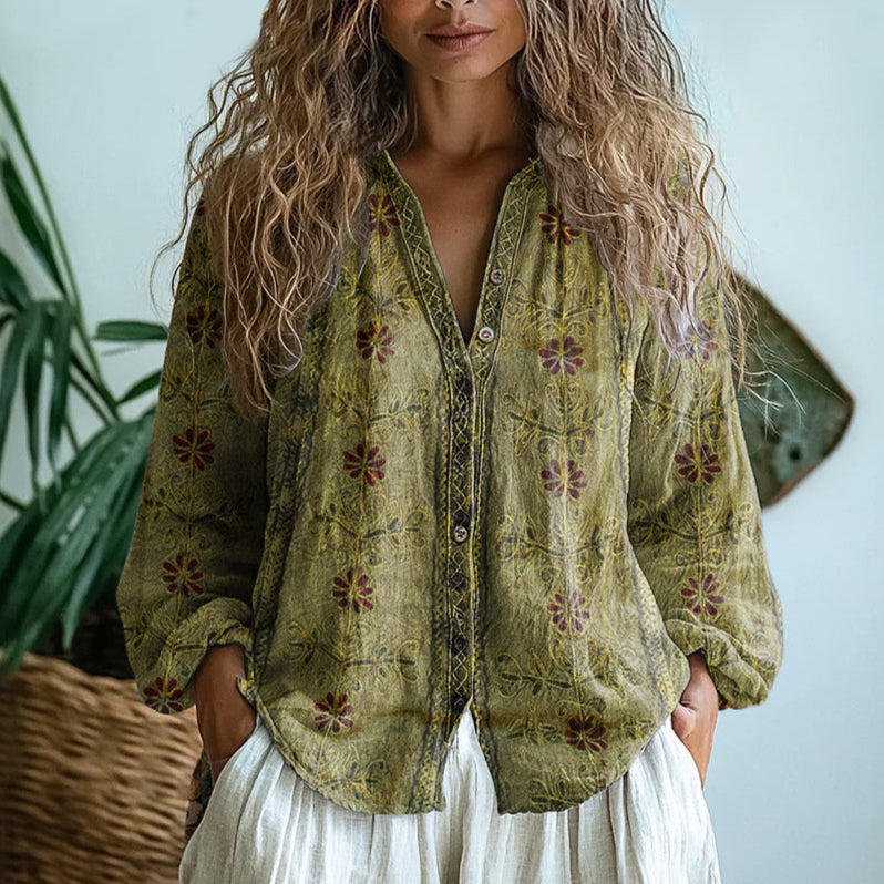 Azucena — Blusa de Manga Larga con Bordado