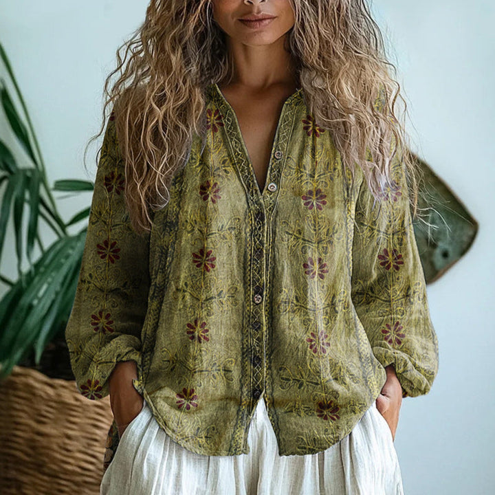 Azucena — Blusa de Manga Larga con Bordado