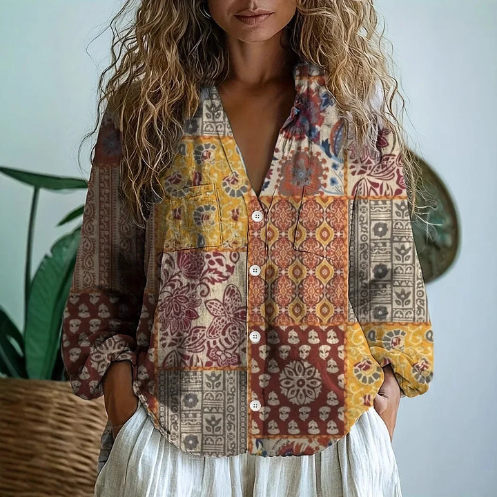 Azucena — Blusa de Manga Larga con Bordado