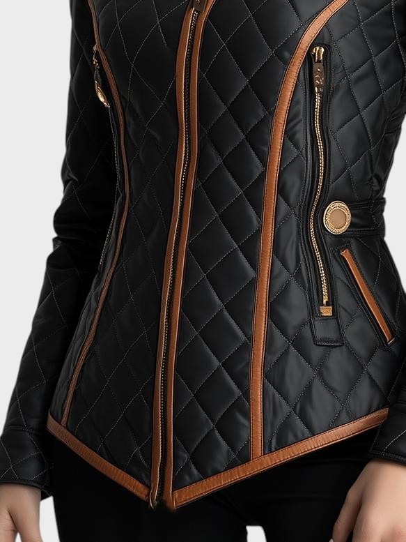 Laura™ | Chaqueta acolchada con diseño diamantado