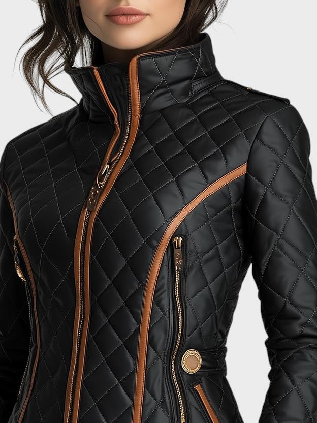 Laura™ | Chaqueta acolchada con diseño diamantado