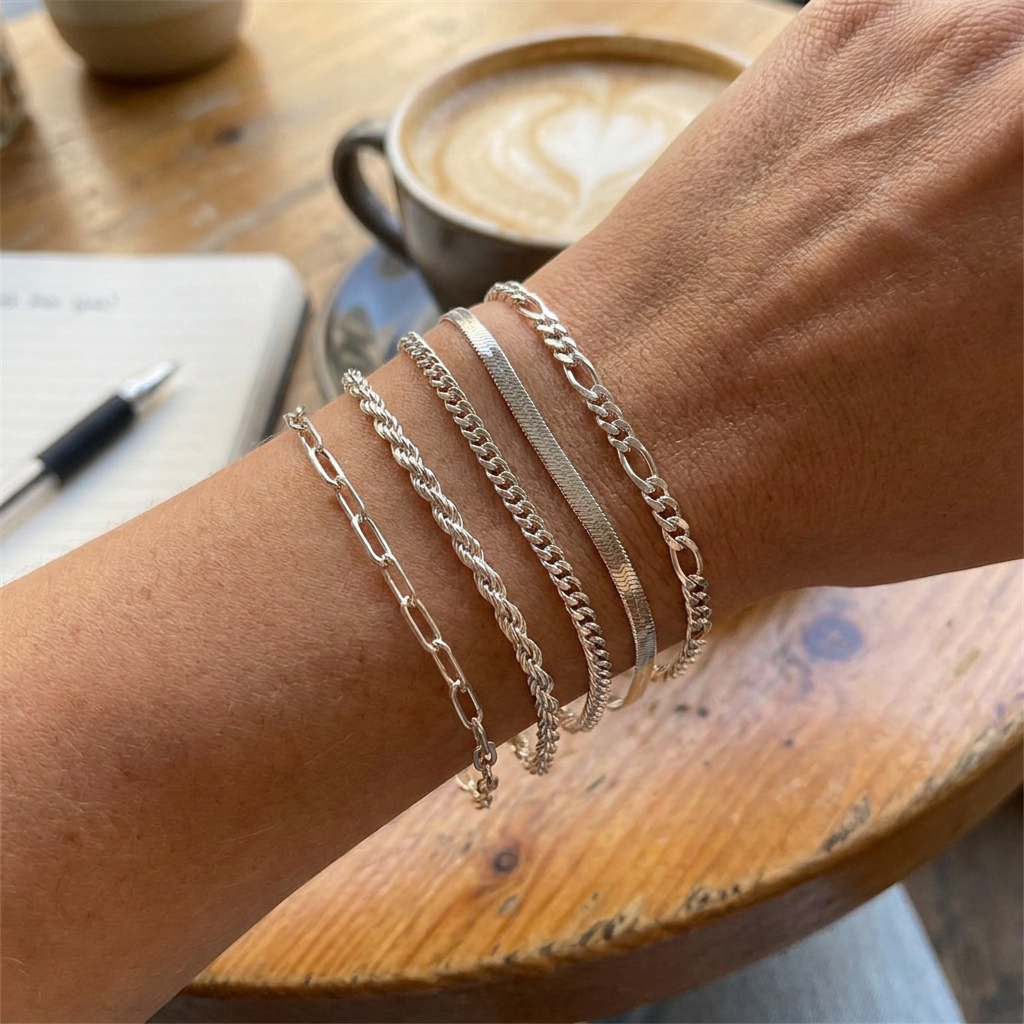 Conjunto de pulseras de 5 piezas en oro