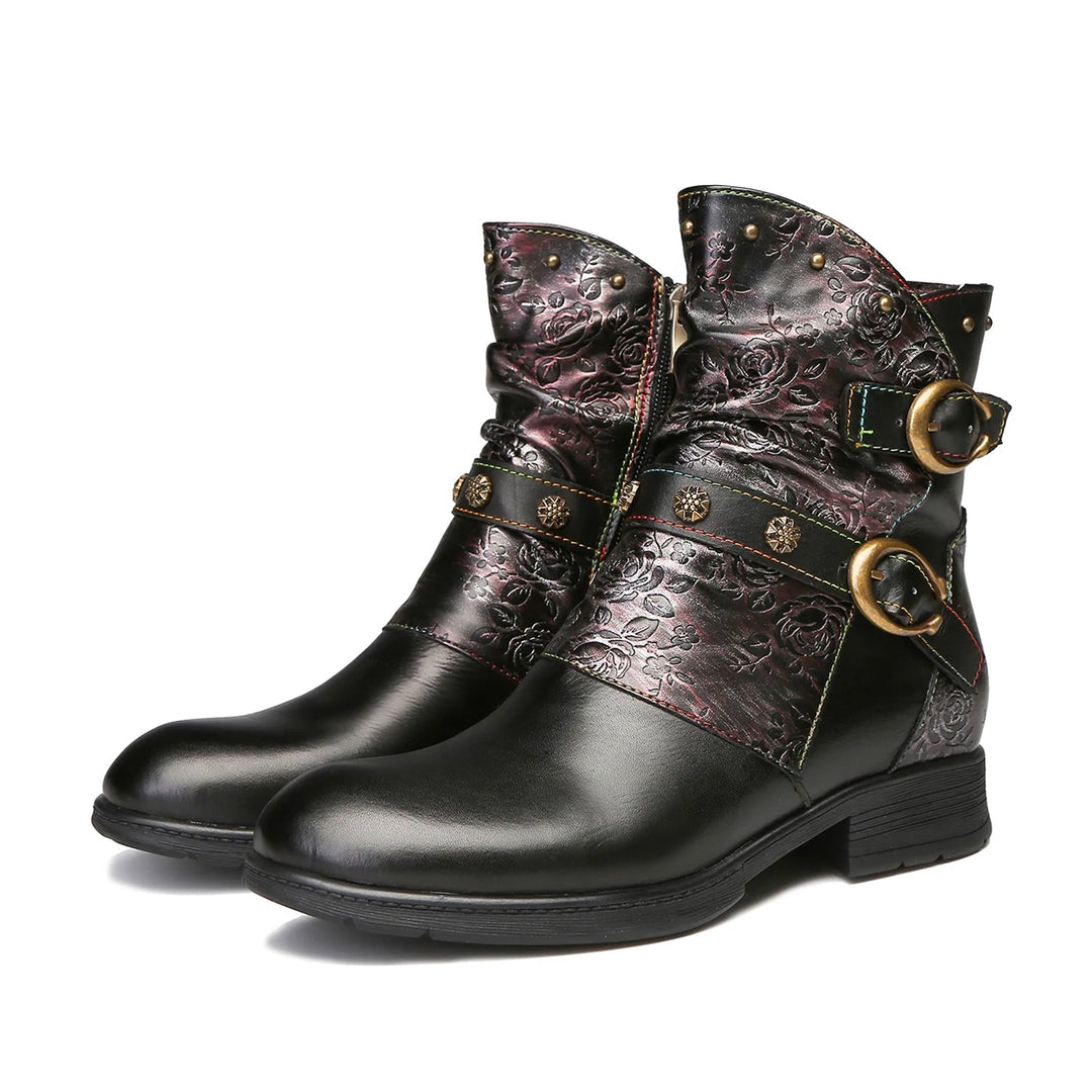 Alma — Zapatos Planos con Hebilla Retro