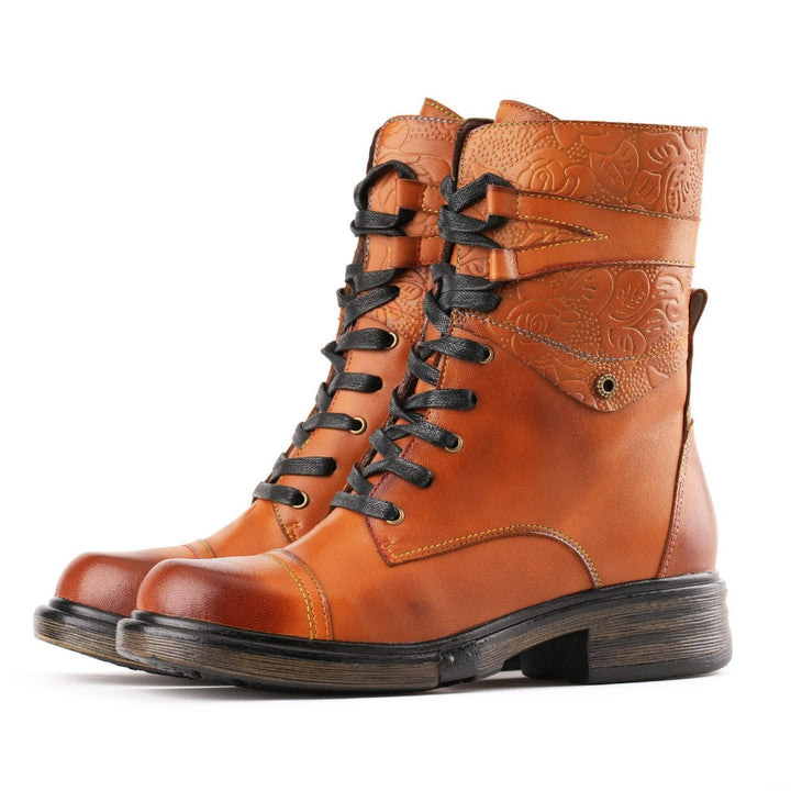 Jara — Botines con Cremallera y Cordones