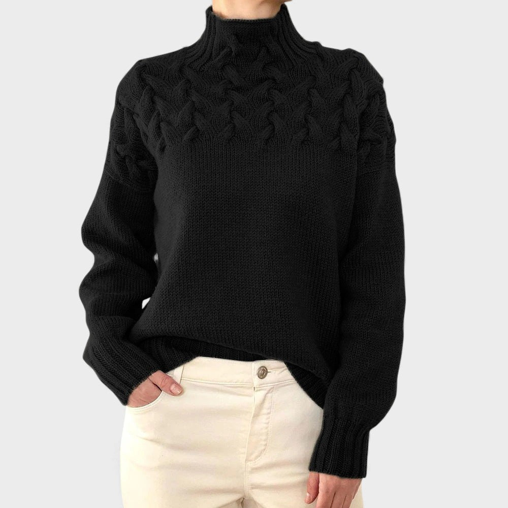 Nora™ | Suéter de punto cálido con cuello alto